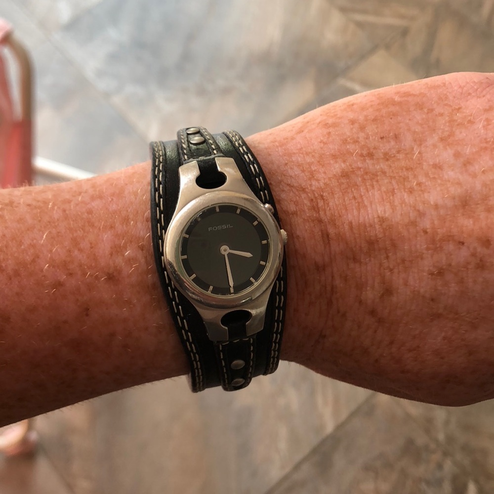Black Fossil watch